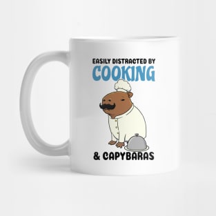 Easily Distracted by Cooking and Capybaras Mug